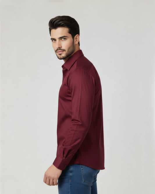 Premium Maroon Dress Shirt