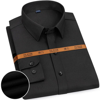Men's Deluxe Black Dress Shirt – High Quality Imported Fabric, Office & Party Wear Formal Shirt