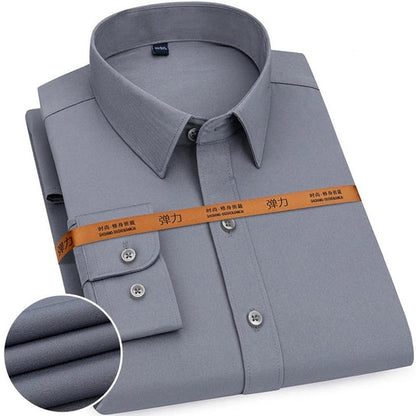 Men's Deluxe Grey Dress Shirt – High Quality Imported Fabric, Office & Party Wear Formal Shirt