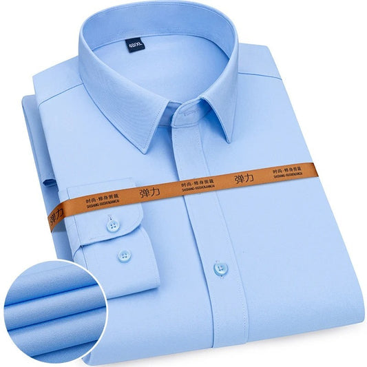 Men's Deluxe Sky Blue Dress Shirt – High Quality Imported Fabric, Office & Party Wear Formal Shirt
