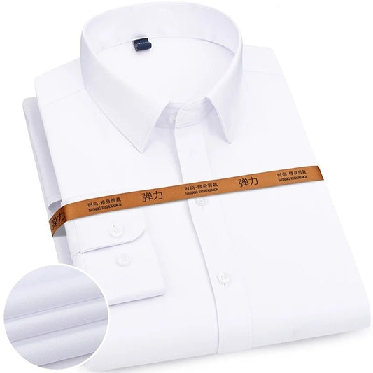 Men's Deluxe White Dress Shirt – High Quality Imported Fabric, Office & Party Wear Formal Shirt