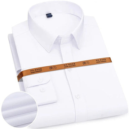 Men's Deluxe White Dress Shirt – High Quality Imported Fabric, Office & Party Wear Formal Shirt